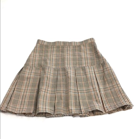 BB Dakota by Steve Madden Brown Check The Time Mini Skirt New Size 2 - Picture 4 of 10